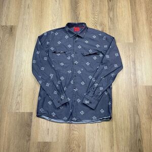 Hugo Boss Shirt Mens 15.5 Blue Designer Casual Modern Fit Pockets